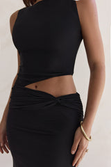 Over And Over Mesh Maxi Dress Black