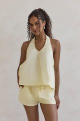 Evelyn Halter Top Yellow