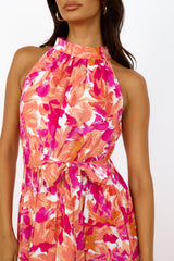 Maxikleid Pfirsich Kuchen Rosa