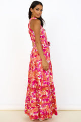 Maxikleid Pfirsich Kuchen Rosa
