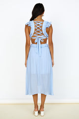 Angel Numbers Maxi Dress Blue