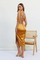 Fiorella Maxikleid Gold