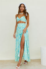 Sweet Morning Dew Crop Top Blau