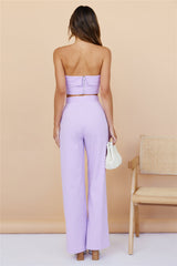 In Hindsight Crop Top Purple