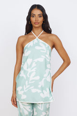 SEVEN WONDERS Ilah Halter Top Sage