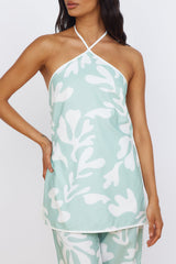 SEVEN WONDERS Ilah Halter Top Sage