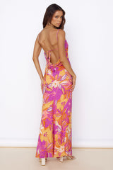 Tropisches Sunrise Maxikleid Mehrfarbig