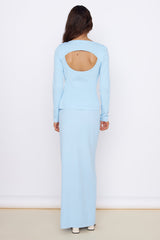 Garden of Eden Maxi Skirt Blue