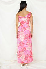 Erdbeer-Sonnenuntergang Maxikleid Pink