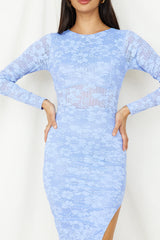 Sudden Moments Midikleid Blau