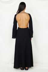 SNDYS Dahlia Maxikleid Schwarz