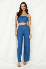 In Hindsight Crop Top Denim