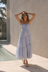 Sonnenbaden Maxikleid Blau