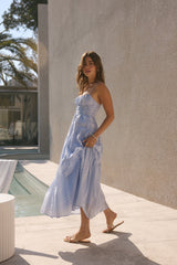 Sonnenbaden Maxikleid Blau