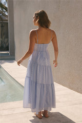 Sonnenbaden Maxikleid Blau