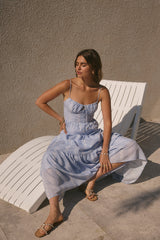 Sonnenbaden Maxikleid Blau