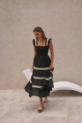 Monica Maxikleid Schwarz