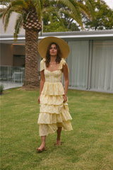 Dalia Maxikleid Gelb