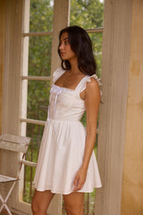 Moonflower Melodies Minikleid Weiß