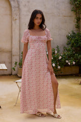 Luminous Dreams Florales Maxikleid Rosa
