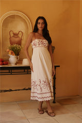 Soft Horizon Maxikleid Beige