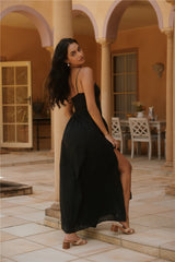 Whispering Willow Maxi Dress Black