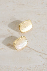 18K Gold Plated Focused Earrings Gold