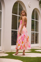 Fairy Floss Strapless Maxi Dress Pink