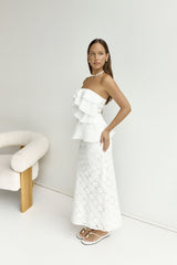Miles Of Style Strapless Top White