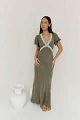 Oliviera Maxikleid Grün
