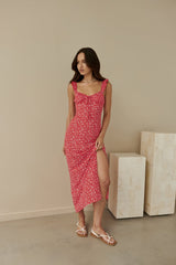 Berry Bloom Maxikleid Rot