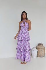 Lover And Dreamer Neckholder Maxikleid Flieder