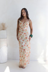 Maxikleid Glimmer Glide Orange