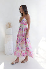 Tides Of Colour Midi Dress Print
