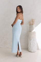 Trägerloses Maxikleid „Sunny Daze“ in Blau