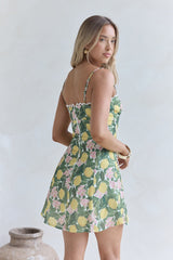 Sweet Citrine Mini Dress Green