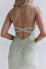 Far And Away Mesh Maxi Dress Sage