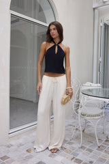 Sandy Skies Halter Top Black