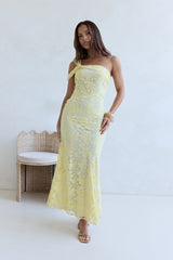 Illusion Of The Sun One-Shoulder Maxikleid Gelb