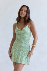 Style Of Stars Halter Mini Dress Green