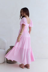Butterfly Wings Maxi Dress Pink