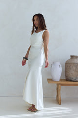 Oath To You Satin Maxi Dress Champagne