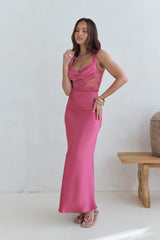 Milos Nights Midi Dress Rose