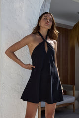 Coconut Sips Minikleid Schwarz