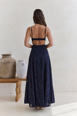 Lost In The Skies Maxikleid Marine