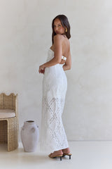 Ocean Air Oasis Strapless Maxi Dress White