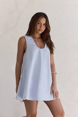 Tagebuch des Sonne Minikleid Blau