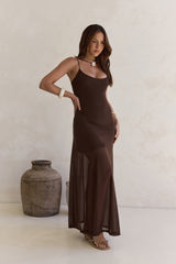 Alessandra Maxi-Kleid Schokolade