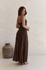 Alessandra Maxi-Kleid Schokolade