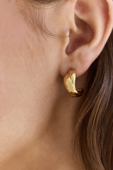 18k Gold Crossed Fates Earrings Gold